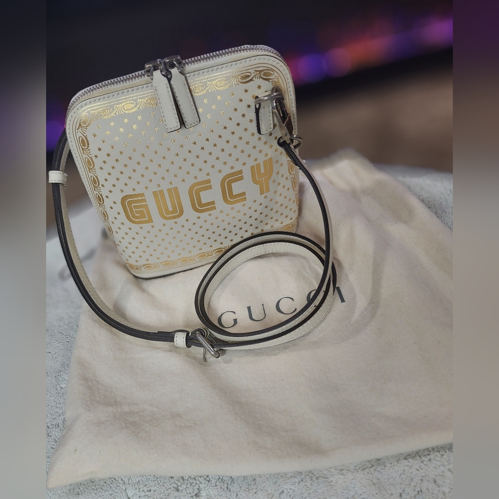 Gucci Guccy Mini Sega Calf Leather Crossbody Bag